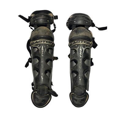 Used Easton STEALTH COMP Catchers Leg Guards Black Adult 11406-S000105433