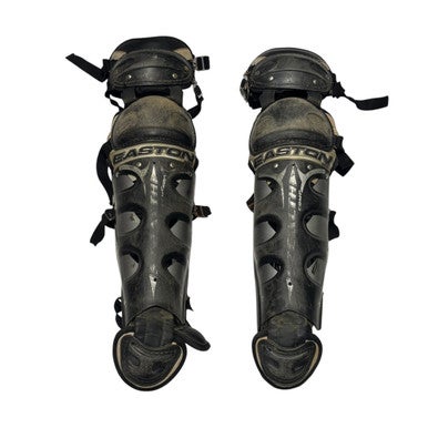 Used Easton STEALTH COMP Catchers Leg Guards Black Adult 11406-S000105433