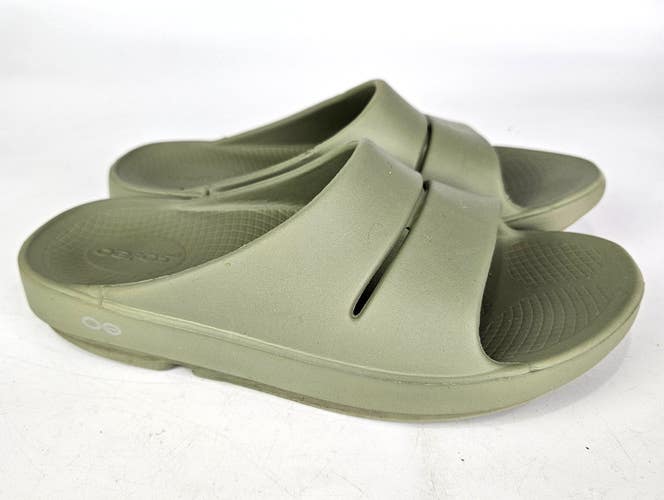 OOFOS Women's OOahh Slide Sandal Foliage Green Size: 39 / 8