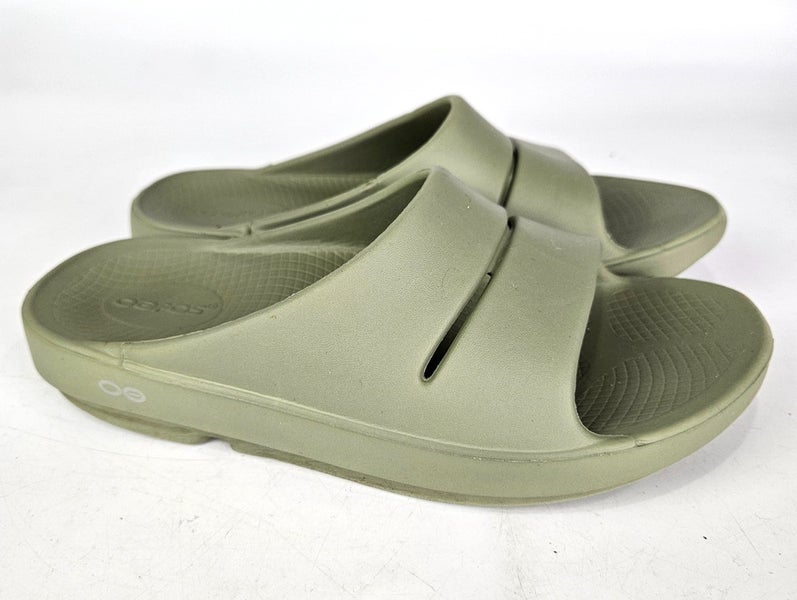 OOFOS Women's OOahh Slide Sandal Foliage Green Size: 39 / 8