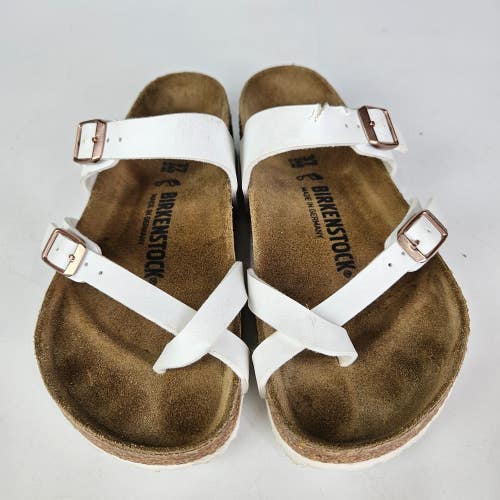 Birkenstock Mayari White Toe Loop Sandals Shoes Women's Size 37 / 6