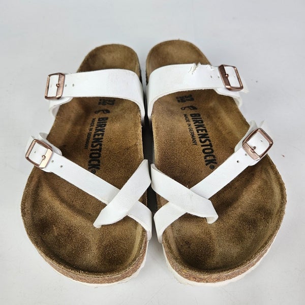 Birkenstock Mayari White Toe Loop Sandals Shoes Women's Size 37 / 6
