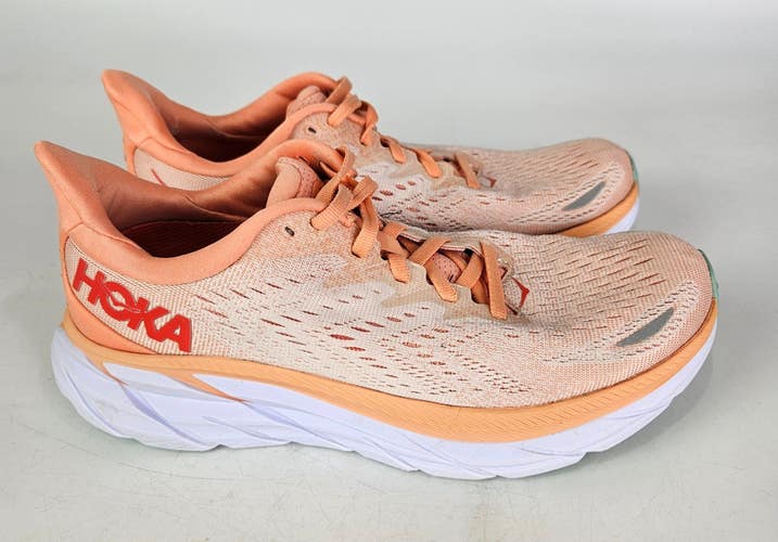Hoka One One Clifton 8 Womens Size 7B  1119394 CSPY Orange Sneaker Running Shoe