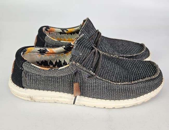 Hey Dude Wally Knit Men's Casual Shoes Charcoal Men's Size: 10