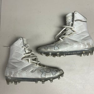 White Men's Size M 7.0 (W 8.0)  Under Armour High Top Highlight (Used)