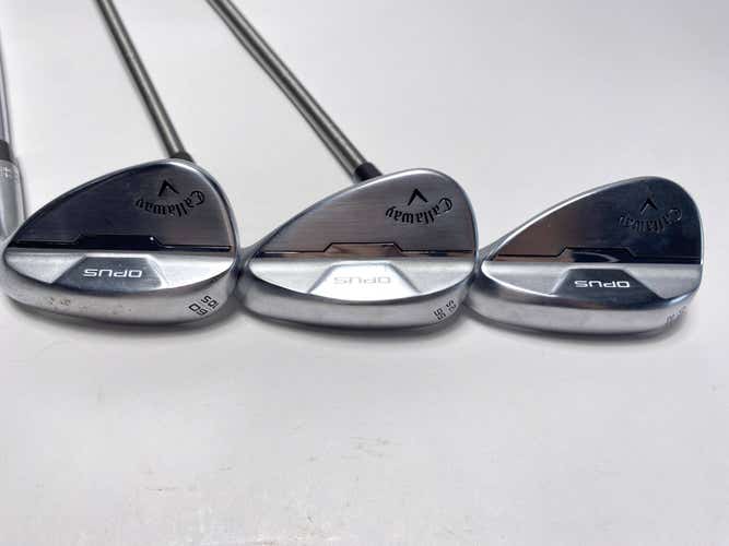 Callaway Opus Brushed Chrome Wedge Set 52* 10 | 56* 12 | 60* 10 SteelFiber RH