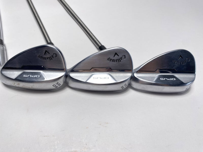 Callaway Opus Brushed Chrome Wedge Set 52* 10 | 56* 12 | 60* 10 SteelFiber RH