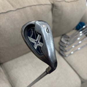 Men's 2005 Callaway X-18 Right Handed Iron Set Stiff Flex 7 Pieces Steel Shaft (Used)