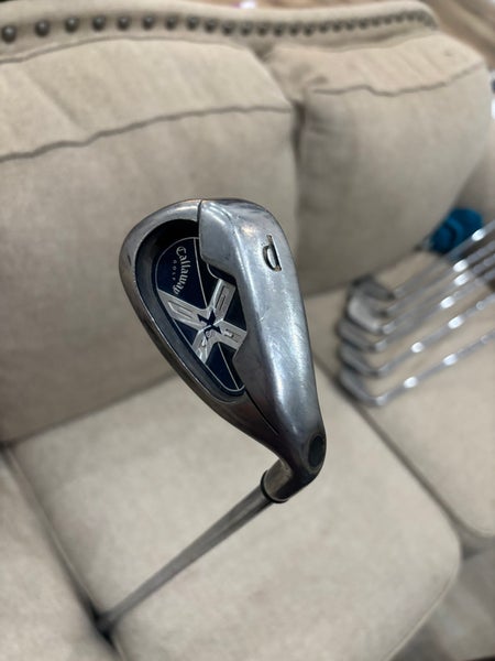 Men's 2005 Callaway X-18 Right Handed Iron Set Stiff Flex 7 Pieces Steel Shaft (Used)