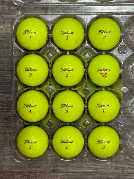 12 Titleist Pro V1 Yellow Golf Balls - 2025 and 2024 Models Only
