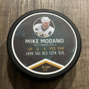 Dallas Stars Mike Modano Career Stats NHL Hockey Puck
