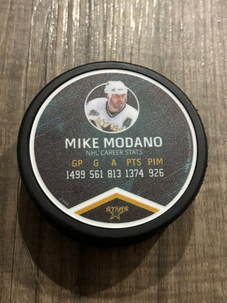 Dallas Stars Mike Modano Career Stats NHL Hockey Puck