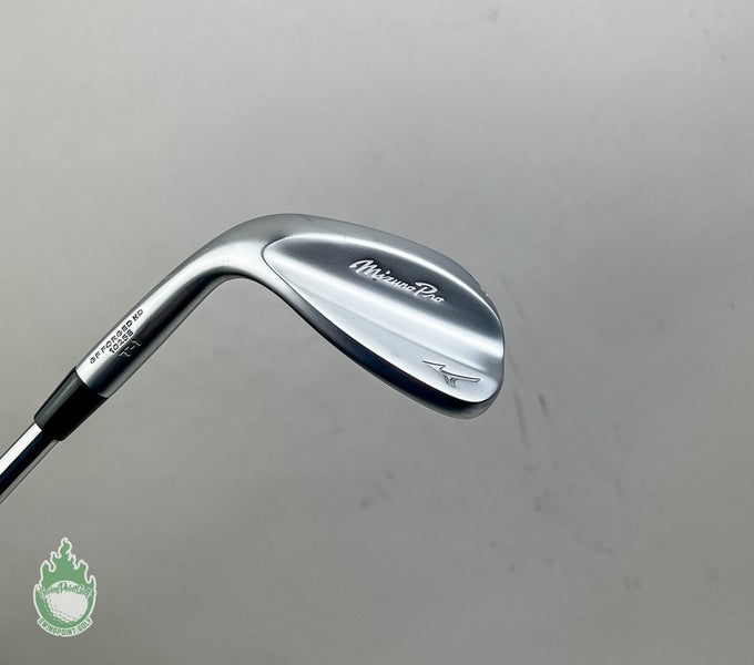 Used LH Mizuno T-1 White Satin V Grind Wedge 58*-10 S400 Stiff Steel Golf Club