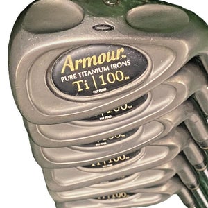 Tommy Armour Ti 100 Pure Titanium Iron Set 5-PW RH Men's Stiff Steel Nice Grips