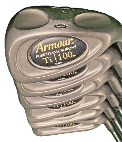 Tommy Armour Ti 100 Pure Titanium Iron Set 5-PW RH Men's Stiff Steel Nice Grips