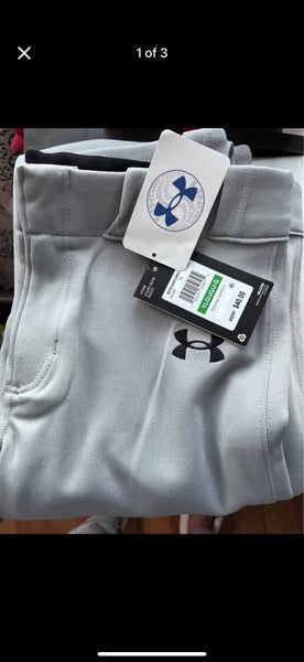 Gray Youth Large Under Armour Game Pants (New)