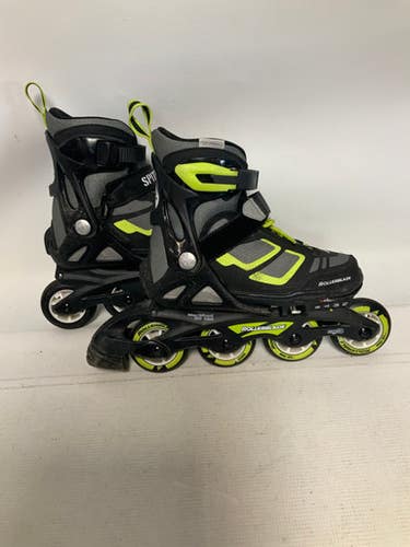 Used Rollerblade SPITFIRE XT 2-5 Junior Rec Fitness Skates Grey Adjustable 11823-S000032981