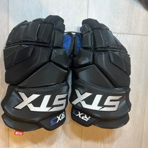NEW STX Surgeon RX3 Hockey Gloves 15" Black w/Blue Palms (New)