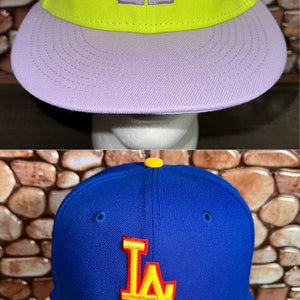Los Angeles Dodgers New Era 59fifty Hats 7 1/8 LOT
