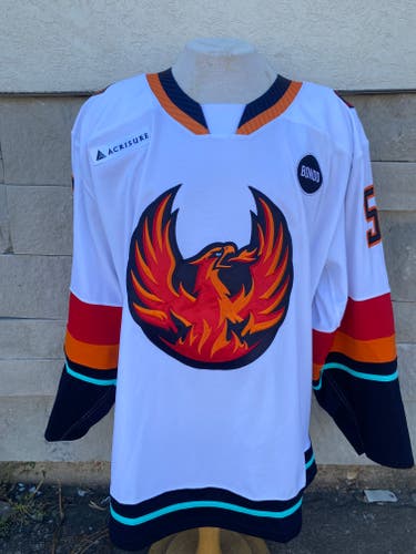 CCM Pro Stock Coachella Valley Firebirds White Game Jersey FIBIGR 7382