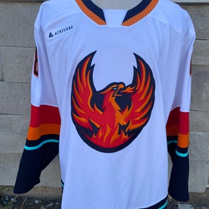 CCM Pro Stock Coachella Valley Firebirds White Game Jersey PRICE 7382
