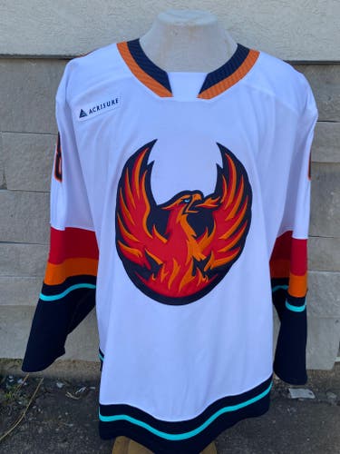 CCM Pro Stock Coachella Valley Firebirds White Game Jersey PRICE 7382