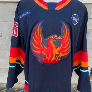 CCM Pro Stock Coachella Valley Firebirds Blue Game Jersey CASWELL 7382