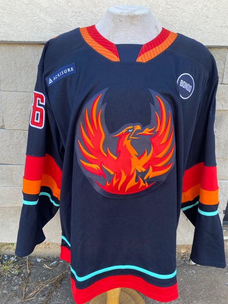 CCM Pro Stock Coachella Valley Firebirds Blue Game Jersey CASWELL 7382