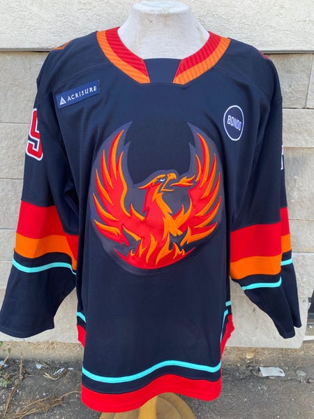 CCM Pro Stock Coachella Valley Firebirds Blue Game Jersey MIETTINEN 7382