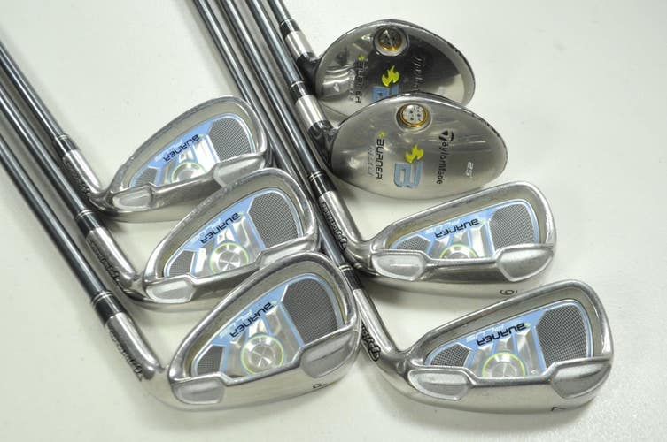 TaylorMade Burner Plus 4-5H, 6-PW Iron Set Ladies Flex Right Graphite # 199364