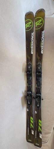 Unisex All Mountain 174 cm Rossignol E78 Skis With Bindings (Used)