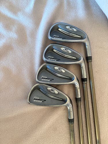 Men's King Cobra 3100 I/h Right Handed Iron Set Ladies Flex 4 Pieces Graphite Shaft (Used)