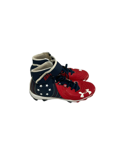 Used Under Armour HARPER BB/SB Cleats White/Red/Navy Junior 05 11692-S000138990