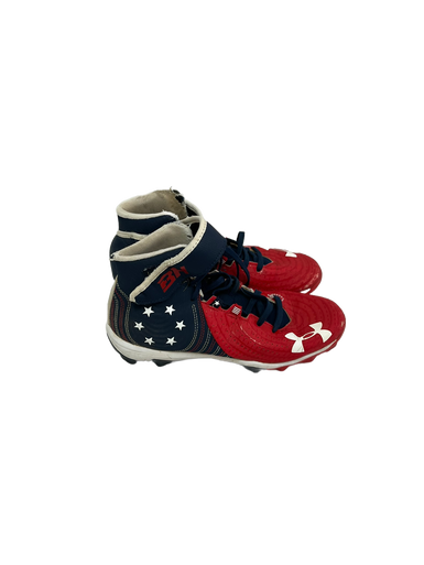 Used Under Armour HARPER BB/SB Cleats White/Red/Navy Junior 05 11692-S000138990