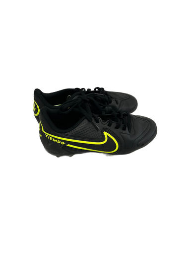 Used Nike TIEMPO Soccer Cleats Black And Optic Yellow Junior 03 11692-S000139045
