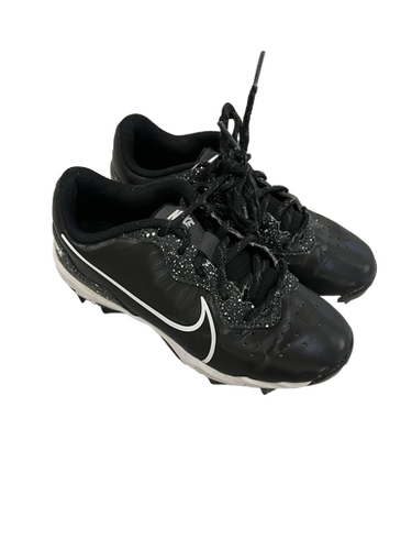 Used Nike ALPHA HUARACHE BB/SB Cleats Black Junior 02.5 11692-S000139054