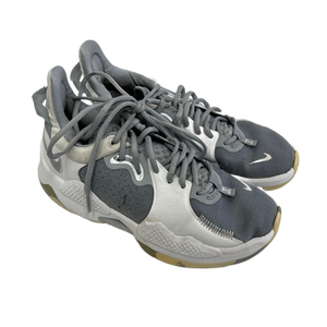 Used Nike PG 5 TB Basketball Shoes M White And Grey Senior 6 11692-S000139058