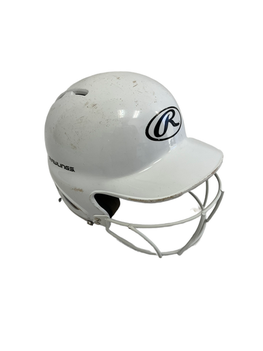 Used Rawlings MLTBH-R1 Batting Helmet w/Mask White One Size 11692-S000139077