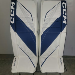 32+1" CCM Eflex 6.9 Goalie Leg Pads (New) - Toronto colorway (White/Royal)