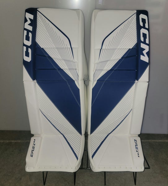 32+1" CCM Eflex 6.9 Goalie Leg Pads (New) - Toronto colorway (White/Royal)