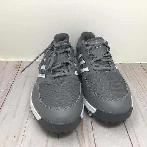 Adidas Men’s Tech Response Spiked Golf Shoes Gray White Size 8 (New)