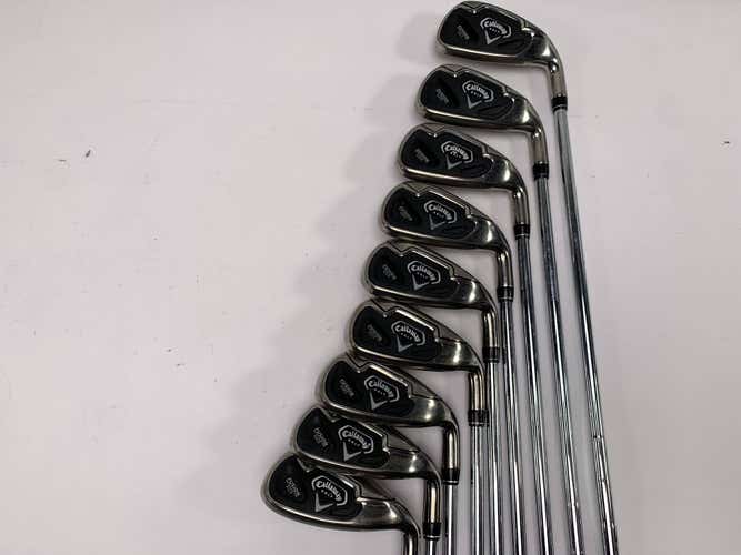 Callaway Fusion Wide Sole Iron Set 4-PW+AW+SW Uniflex Steel Mens RH