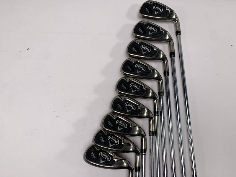 Callaway Fusion Wide Sole Iron Set 4-PW+AW+SW Uniflex Steel Mens RH