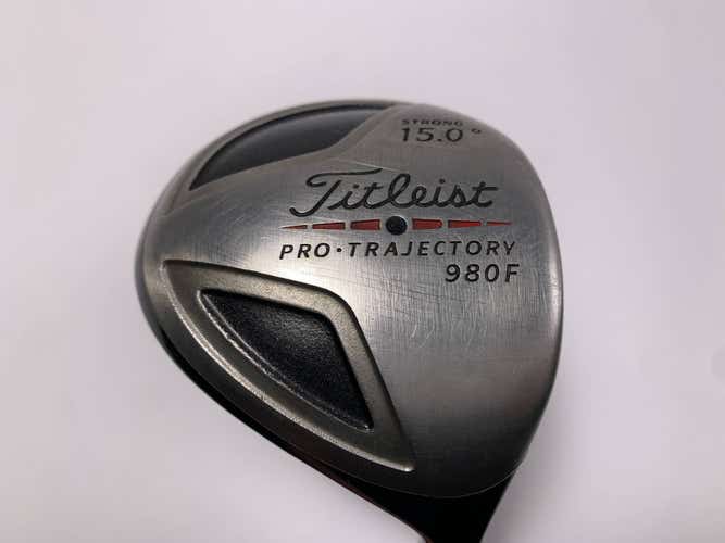 Titleist 980 F Fairway Wood Strong 15* Speeder Stiff Graphite Mens RH