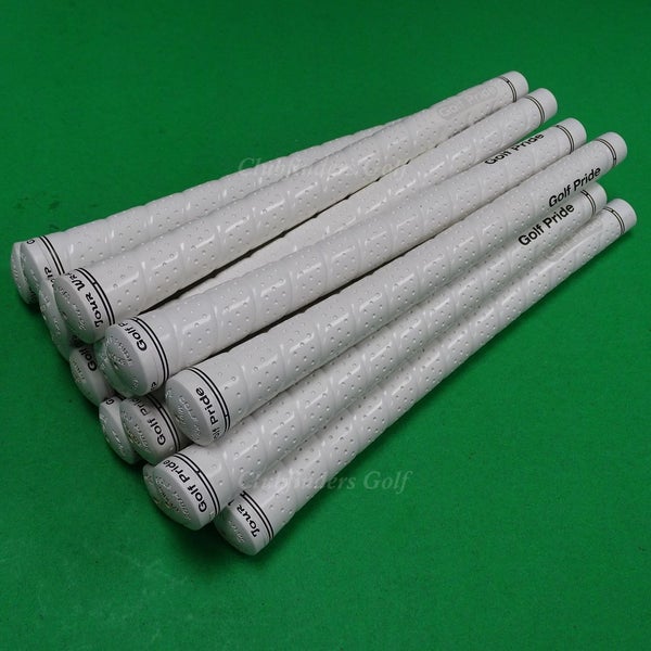 Golf Pride Tour Wrap White M60R Midsize Pulled Iron/Wood Grips LOT OF 14