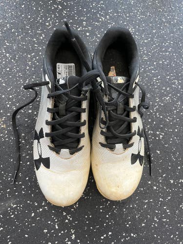Used Under Armour ARMOUR GLIDE BB/SB Cleats Black And White Junior 06.5 11849-S000029880