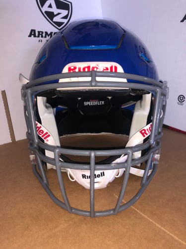 USED RIDDELL FLEX ADULT HELMET - MEDIUM- METALLIC ROYAL BLUE