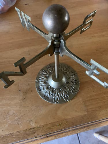 (Used) Vintage Brass And Copper Standing Wheathervane