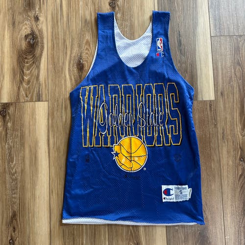 Vintage Champion Made in USA Golden State Warriors Mesh Tank Top Jersey, Small