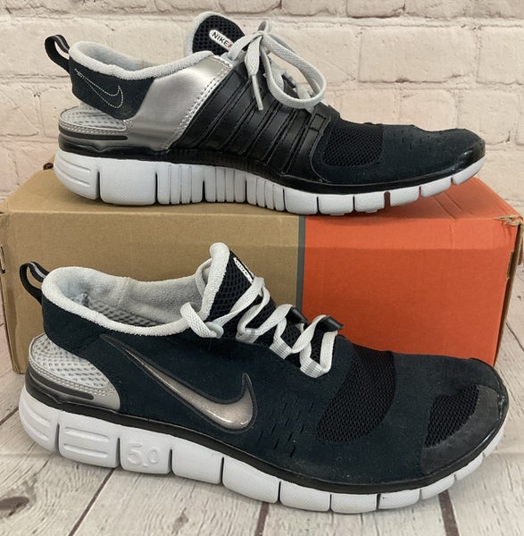 Nike 313829 012 Men's FREE 5.0V2 Sneakers Black Grey Metallic Silver US 8.5